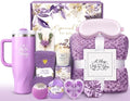 12-Piece Spa Gift Basket for Women with 40oz Tumbler & Blanket