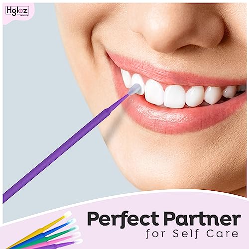 HGLOZ Micro Swabs for Eyelash Extensions Pack of 500 - Fine Micro Applicator Brushes