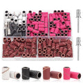 190 Pcs Nail Drill Sanding Bands & Bits Set for Acrylic Gel Manicures