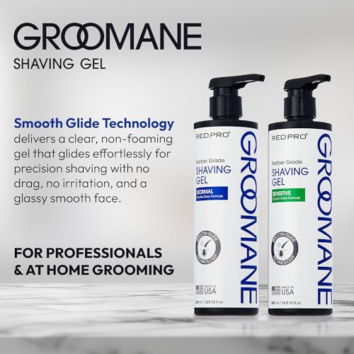 RED Pro Groomane Sensitive Barber-Grade Clear Aloe Vera Shaving Gel 16.9oz