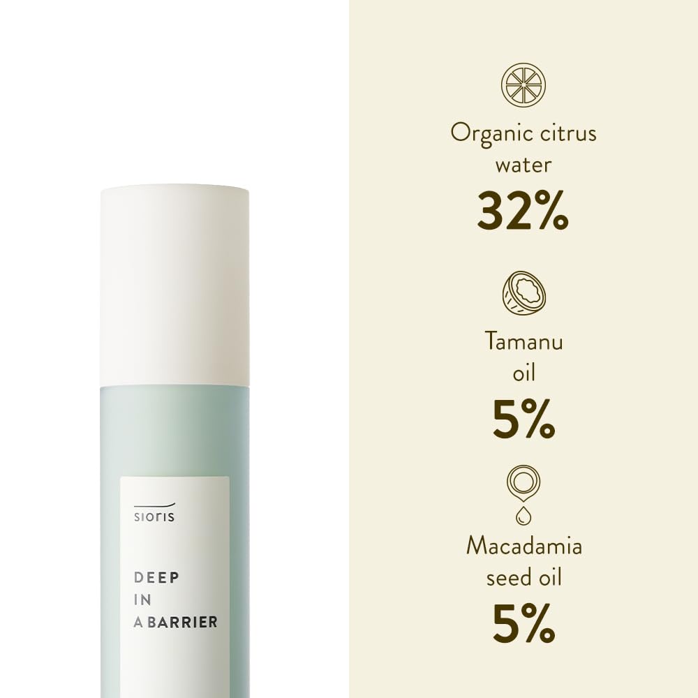 SIORIS Deep In A Barrier Cream 1.69 fl.oz: A Tamanu Oil-powered, organic and vegan intensive skin repair cream, strengthens the skin barrier, soothes sensitive skin, and deeply moisturize