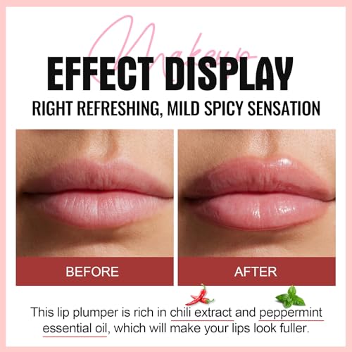 Erinde Lip Plumper Gloss - Fuller Lips, Spicy Hydrating Booster
