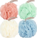 Loofah Sponge 4-Pack, 60g Bath Scrubbers for Exfoliating