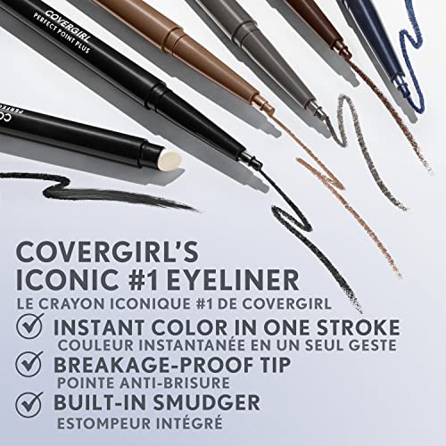 COVERGIRL Perfect Point Plus Eyeliner Pencil, Espresso, Pack of 2