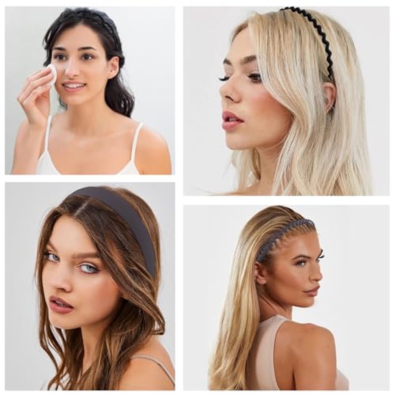 9-Pack Teeth Headbands with Non-Slip Comb Design