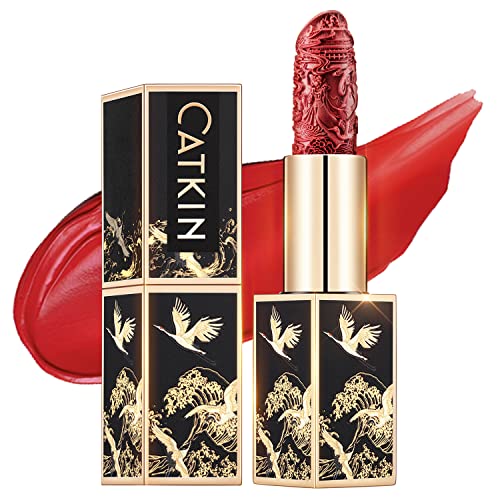 Catkin Moist Lipstick - Hydrating Red Matte with Vitamin E