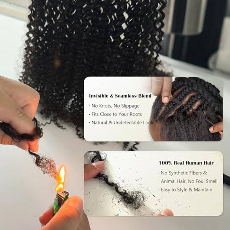 100% Human Hair Crochet Braids Burmese Curly 18 Inch 120g