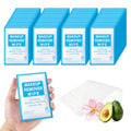 Makeup Remover Wipes Individually Wrapped Pack of 50,Avocado Scent 7x7.9 inch Blue Travel Size Facial Cleansing Wipes Towelette for Face Cleansing,Skin Care,Hotel,Camping,Gym,Office