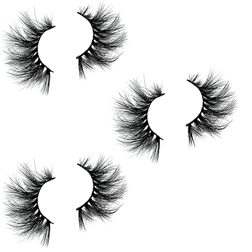 Mink Lashes Mikiwi Eyelashes, 5D Mink Eyelashes, Super Fluffy Long Dramatic Lashes, Thick HandMade Full Strip Lashes, Cruelty-Free Lashes 20-22MM