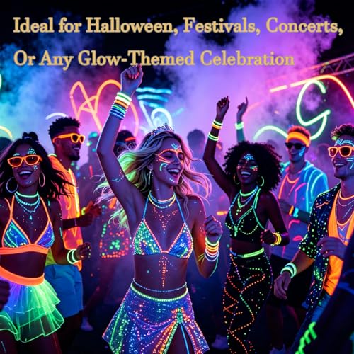 Glow in the Dark Face Paint Markers - 12 Neon UV Body Art Pens