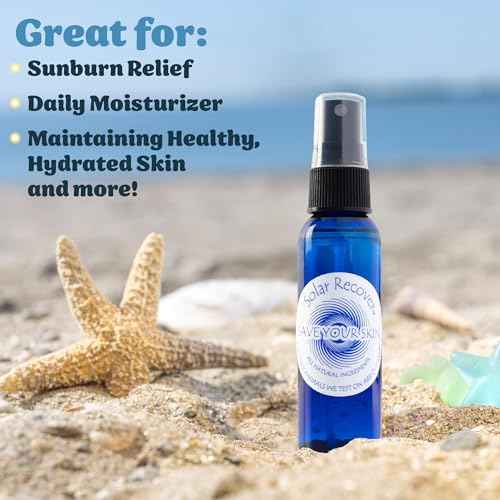 Solar Recover After Sun Moisturizing Spray Travel Size (2 Ounce) - Hydrating Facial & Body Mist - 2460 Sprays of Sunburn Relief With Vitamin E & Calendula