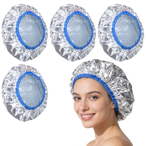 Reusable Aluminum Foil Heat Cap for Deep Conditioning & Hair Coloring - 4 Pack