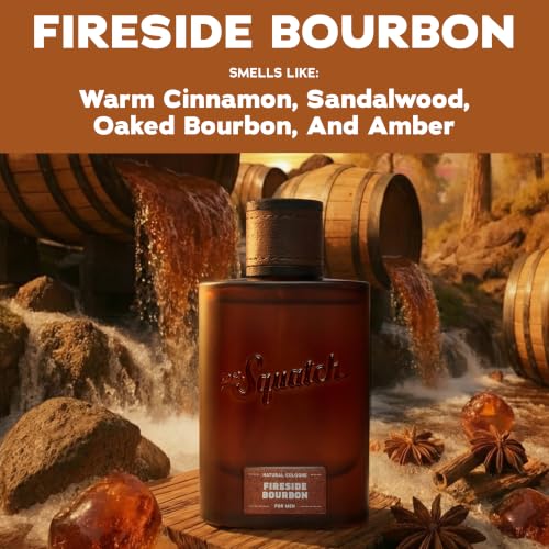 Dr. Squatch Fireside Bourbon Cologne for Men, 1.7 fl oz