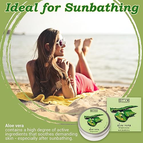 STYX ALOE VERA BODY CREAM - Aloe Vera After Sun Lotion for Sunburn Relief with Shea Butter, Jojoba Oil, Macadamia Oil, and Soybean Oil - Organic, Vegan, and Made in Austria