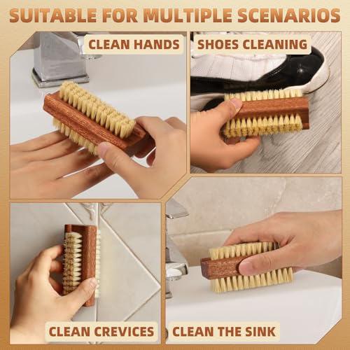 Natural Nail Brush with Sisal Bristles & Ebony Wood Handle