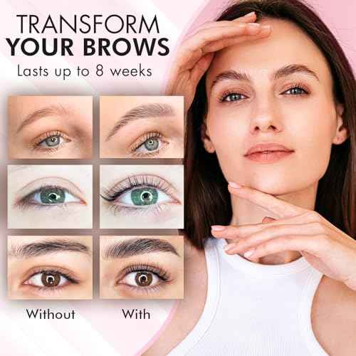 Eyebrow Lamination Kit, At-Home Brow Lift Kit for Beginner/Professional, Includes Instructions, Lasts 6-8 Weeks, 15 Applications, Safe & Effective - BK1