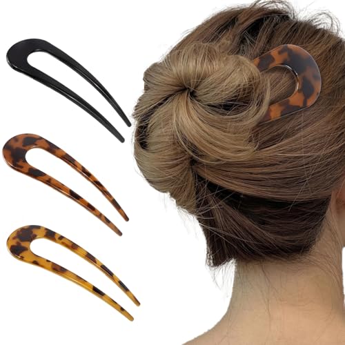 Canitor Large Tortoise Shell Hair Pin for Thick Hair - 5.4 Inch