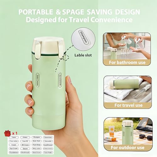 4 Pack 30ml TSA Travel Bottles – Leakproof Pump Dispensers