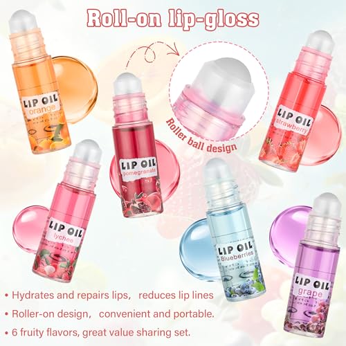 12-Piece Fruit Flavored Lip Gloss Set for Girls - Moisturizing