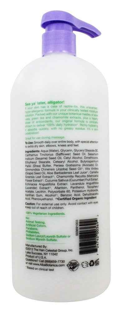 Alba Botanica Body Lotion Orig, Unscented, 32 Fluid Ounce