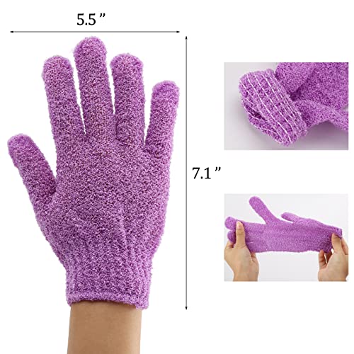 Exfoliating Shower Gloves 24-Pack - Body Scrubber Loofah