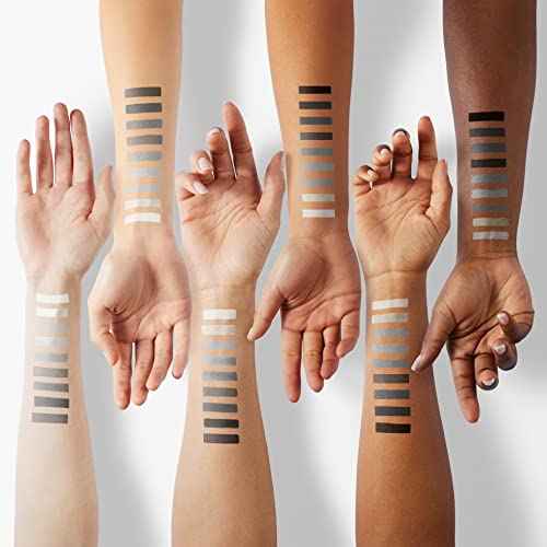 ecofavor Black Smoky Eye shadow Palette, DE¡¯LANCI PANDA 9 Colors True Black Dark Grey Smokey Goth Makeup Pallet, 9 Soft Matte Shimmer High Pigmented Basic Black White Gray Shade for Halloween