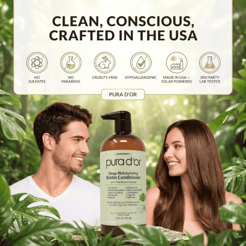 PURA D'OR Deep Moisturizing Conditioner for Dry, Damaged Hair 24oz