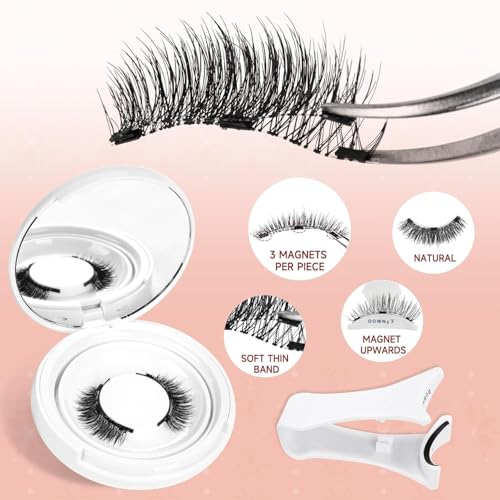 Magnetic Eyelashes with Applicator - No Glue, Natural Look