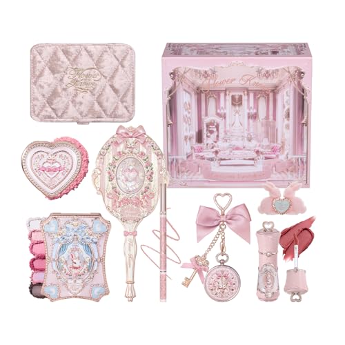 Petal Bloom Bunny Garden Makeup Gift Set - Pink Theme, 9-Piece Beauty Collection with Jewelry Case