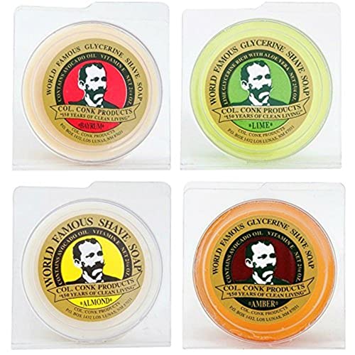 Col. Conk Shave Soap 2.25 Ounces (Variety 4 Pack)