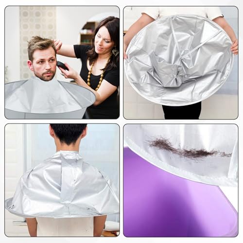 Hair Catcher Cape for Haircuts - Foldable, Waterproof, Adult & Kids