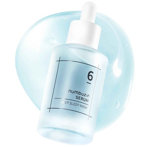 numbuzin No.6 Serum | Deep Sleep Mask Serum | Iceland Glacier Water for Instant and Long-lasting Hydration with Hyaluronic Acid & Niacinamide | Korean Skincare for Dry Skin | 1.69 fl. oz.