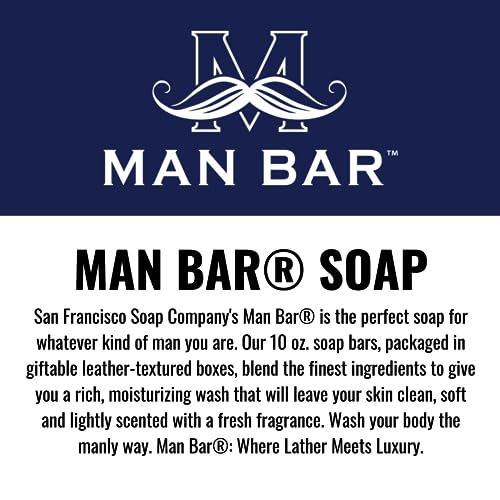 San Francisco Soap,Men Soap Gift Set | 6 Piece Man Bar Gift Set Natural Manly Fragranced 2 Ounce (Pack of 6)