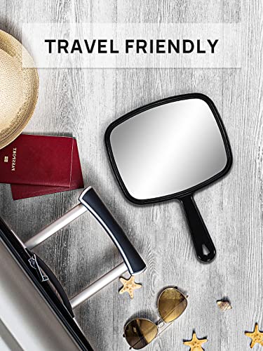 OMIRO 9.3" Handheld Mirror with Handle, Black