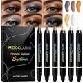 6-Piece Shimmer Eyeshadow Stick Set - Waterproof & Blendable