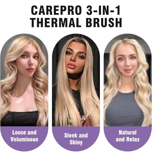 ZAVAREA 1.5" Thermal Brush - Ceramic Ionic Hair Styler, 4 Heat Settings