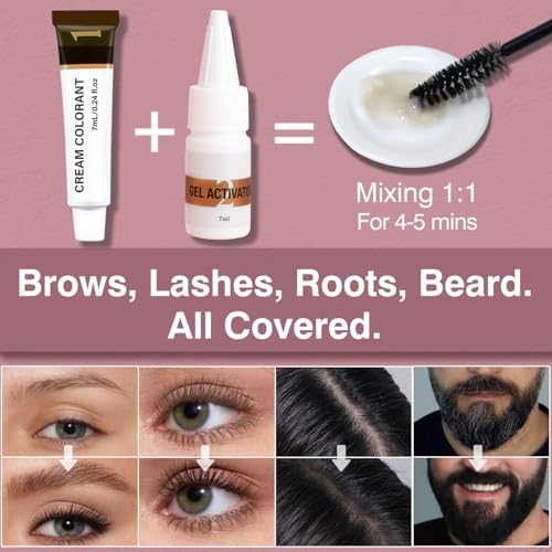 Lash & Brow Color Kit - Instant Black Eyebrow Dye, 7ml