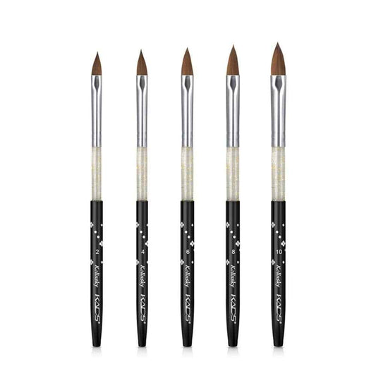 Rolabling Nail Brush Kolinsky Sable Acrylic Nail Art Brushes UV Gel Nail Painting Pen Brushes Set 5 pcs (1set)