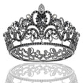 CIEHER Black Crown Cake Topper for Girls - 1.96" Tiara Decoration