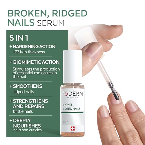 PODERM Natural Nail Repair Oil Serum - Strengthener for Damaged Nails