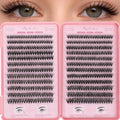 WIGICD Natural Lash Clusters Kit 40D+50D Wispy Eyelash Extensions, DIY False Lashes