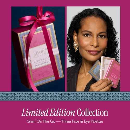 LAURA GELLER NEW YORK Glam On the Go Eyeshadow & Blush Palettes - Each Set Includes Three Palettes - Ready for Gifting - Easy to Use Makeup for Mature Skin