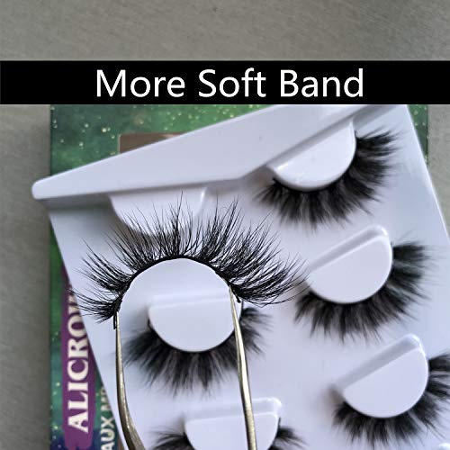 ALICROWN 3D Faux Mink Lashes - Thick Volume Wispies Pack