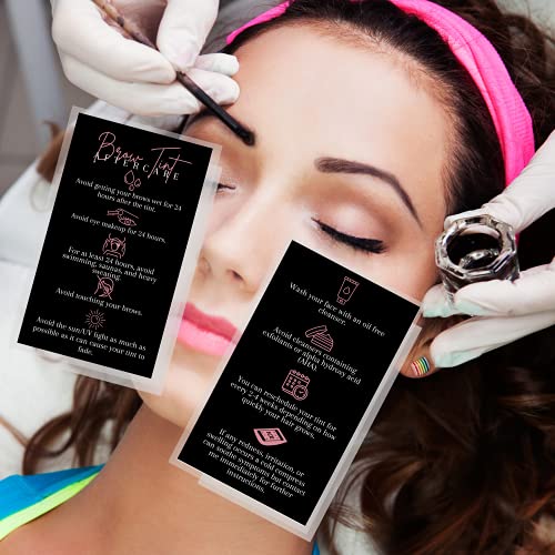 Brow Tint Aftercare Cards 50 Pack | 2x3.5" Business Cards