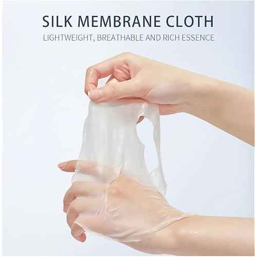 Brightening Face Sheet Mask, Set of 10 - Japanese Hydrating Beauty Skincare with Sakura Extract for Women and Men - Moisturising Anti Aging Facial Treatment - Ideal for Sensitive Skin