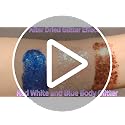 Go Ho Red White Blue Body Glitter Gel Set for 4th of July, 3 Colors with Sequins - Safe, Long-Lasting, Vegan Body Makeup