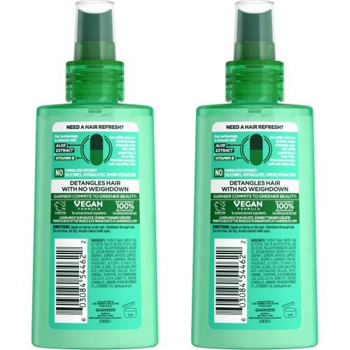 Garnier Fructis Pure Clean Detangler + Air Dry Spray, 5 Fl Oz, 2 Pack