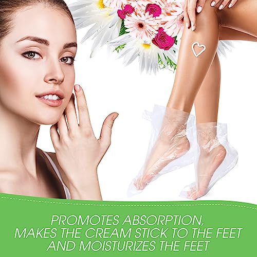 1500 Pcs Disposable Plastic Foot Covers for Paraffin Bath & Pedicure Spa