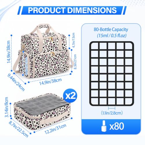 Britimes Extra Large Nail Polish Organizer – Holds 80-100 Bottles