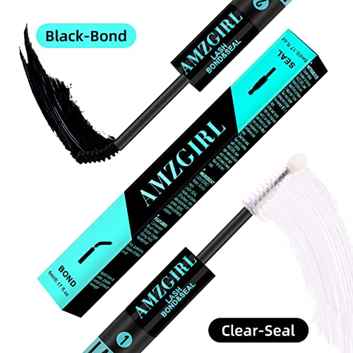 AMZGIRL Black Bond and Seal Lash Glue, Waterproof Cluster Glue